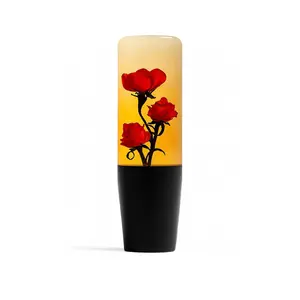 Red Deadly Roses Flower Shift Knob | Universal Manual Car Shifter