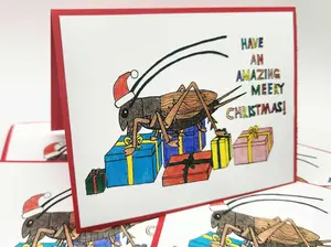 Cricket Santa Christmas cards