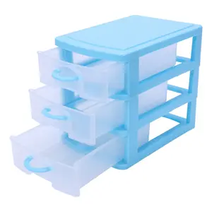 Mini translucent Drawer type plastic Storage Box(Blue 3 Layers) Mini translucent Drawer type plastic Storage Box(Blue 3 Layers)