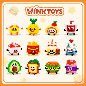 Food Building Block,Winktoys building block, Food Toys,Birthday Gift, Fruit Building Blocks,Trend Decoration,Christmas Gift,Brick,Family Bonding,Brick