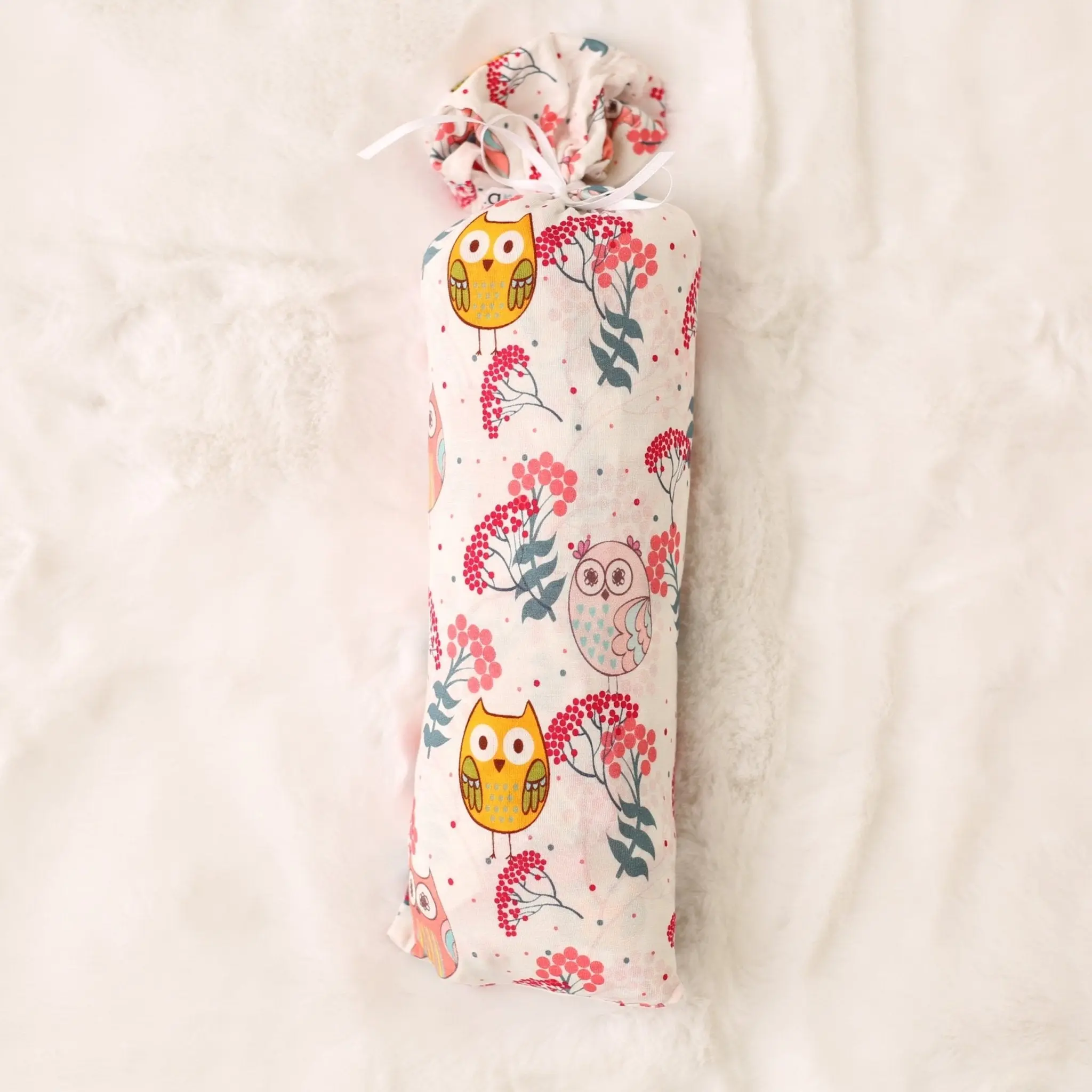 Hoot & Bloom Swaddle, Extra Large Super Soft Bamboo Stretch Baby Swaddle Blanket, Lightweight Year Round Multi Use (Swaddle, Stroller Cover, Nursing Cover), Hoot & Bloom Print, 45 x 45 in