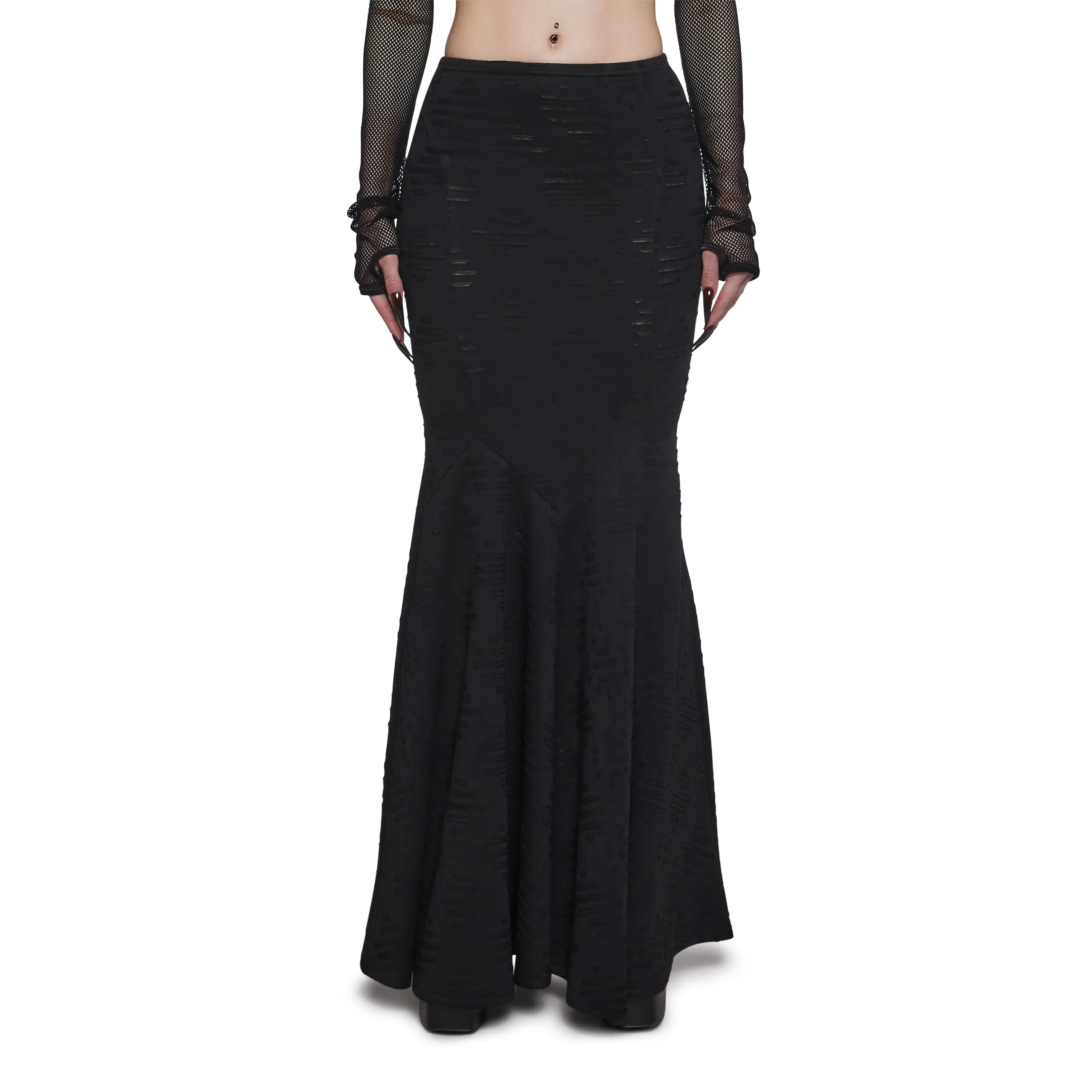 Dark Elegance Corset Maxi Skirt