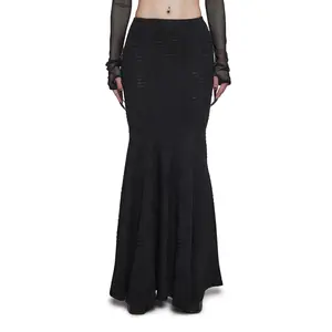Dark Elegance Corset Maxi Skirt