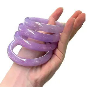 Genuine lavender jadeite bangle | Natural Myanmar jade | Elegant, spiritual, and meaningful jewelry gift.