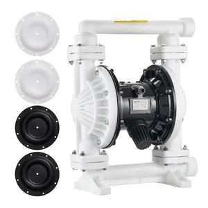 【fathersdaygift】VEVOR Air Operated Double Diaphragm Pump,25 GPM1 inch Inlet & Outlet Pneumatic Waste Oil Transfer PumpMax 100 PSIPolypropylene BodyAir-Operated for DieselGreaseKeroseneGasoline & Oil, Fuel Transfer Pump