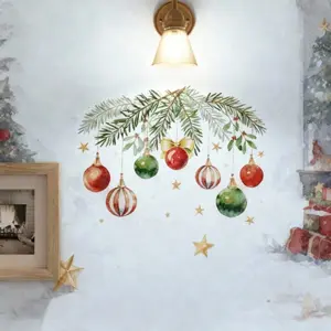 1-Piece Removable Waterproof Toilet Sticker - Daily Home Decoration for Ceramic Tiles & Glass Surfaces | Autumn Winter New Arrival/Christmas Decor/Festive Hanging/Bathroom Decoration