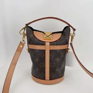 Pre-owned Louis Vuitton leather Crossbody Bags Monogram Canvas Duffle
