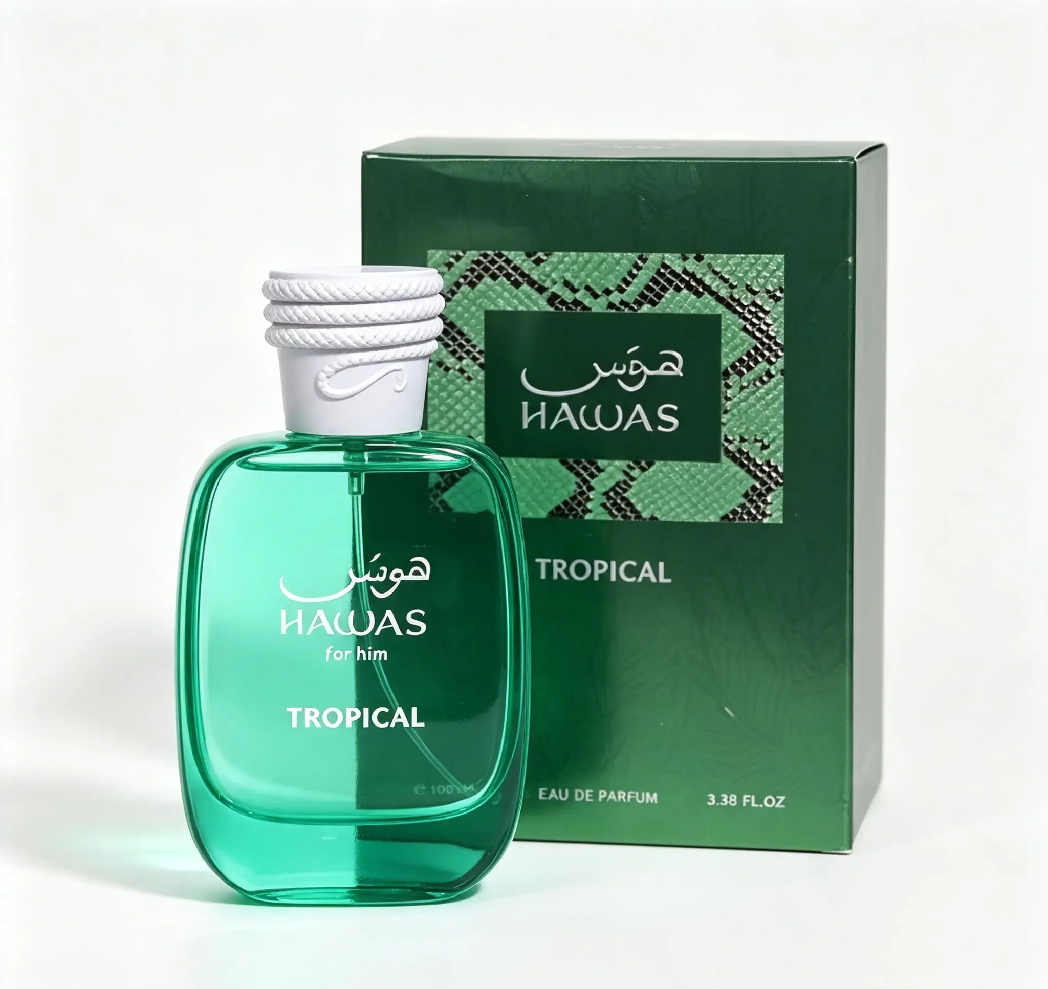Hawas For Him Tropical Eau de Parfum Spray for Men 100ml / 3.38 fl oz – Exotic Fruity & Fresh Long-Lasting Men's Fragrance, Summer Vibes Cologne, Everyday Luxury Scent