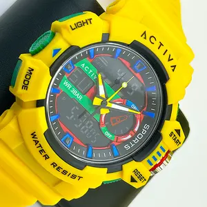 Invicta Activa Vord Men's Ana-Digi Sport Watch – Bold Yellow, Water Resistant, Dual Time Display 49MM Shock Resistant