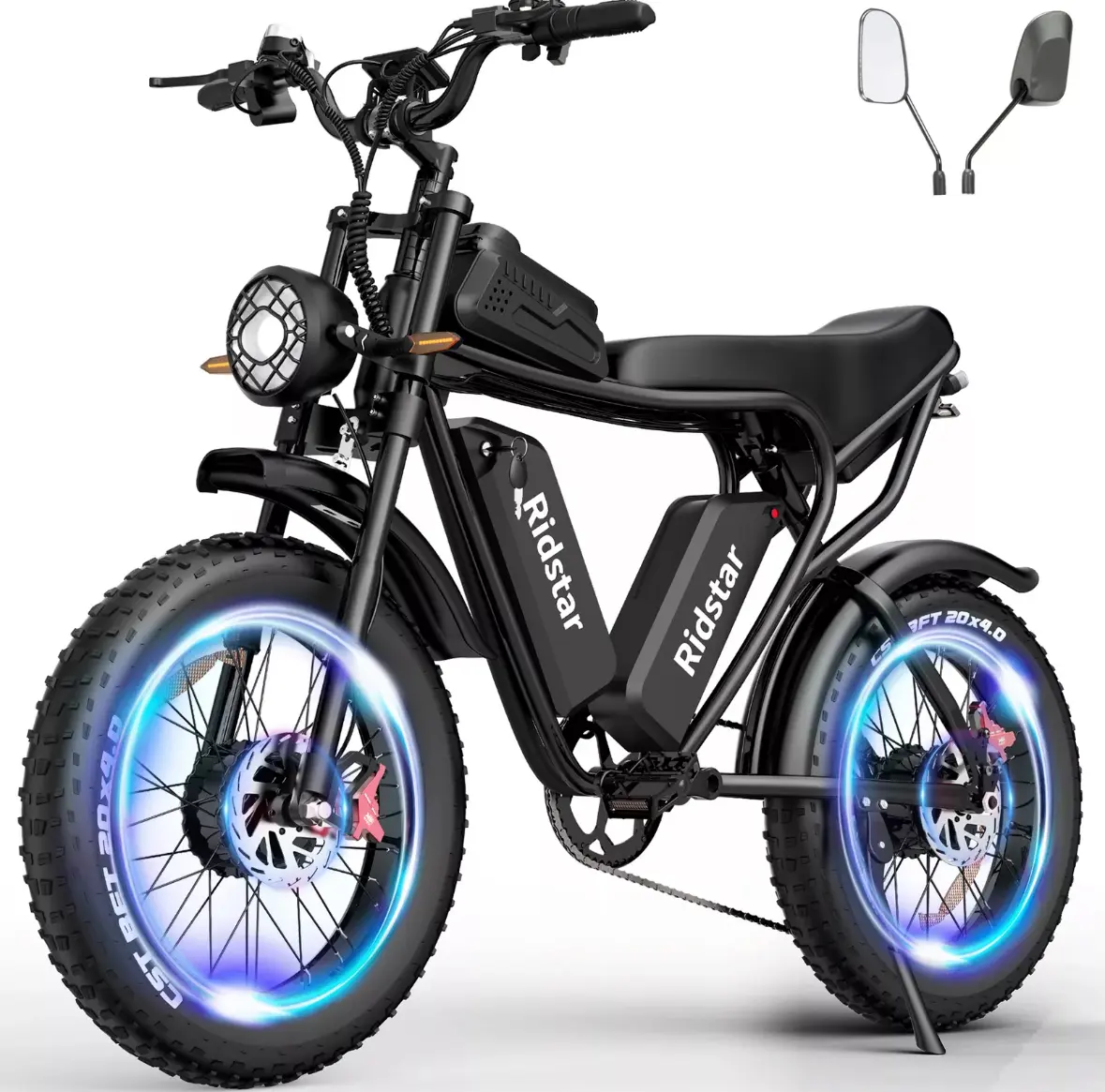Ridstar Electric Bike 3000W 52V 40AH 20" Fat Tire Dual Motor Urban Commute eBike