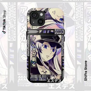 Tatsumi & Esdeath Phone Case Waterproof Tough Protective Cover with Impact Resistance & Shock Dispersion for iPhone Smartphones