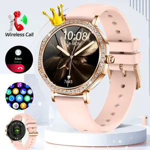 Women's Fashion Luxury Smartwatch, Heart Rate & Pedometer, Analog Digital Face, IP68 Waterproof, Android/iOS Compatible