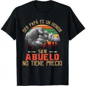 Familial Commemoration T - Shirt: “Being a Father Is an Honor, Being a Grandpa Is Priceless” Design