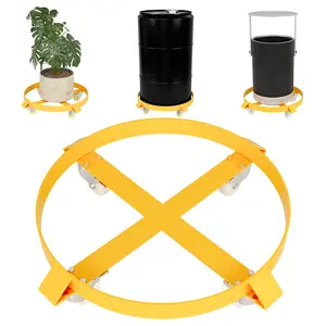 55 Gallon Heavy Duty Drum Dolly, Barrel Dolly Cart Drum Caddy, Non Tipping Hand Truck Capacity Dollies with Swivel Casters Wheel for Warehouse Drum Handling