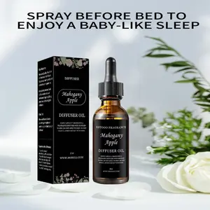 Mahogany Apple Diffuser Oil 2oz for Aromatherapy Machines & Humidifiers Enhances Space Atmosphere & Mood Solution Wellness Liquid Fragrance