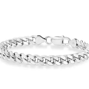 Thick & Tight Link .925 Sterling Silver Miami Cuban Chain Bracelet - Unisex Jewelry