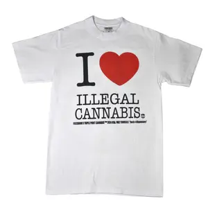 FREEDOOM CLOTHING x TRIPLE POINT CANNABIS  I love illegal cannabis “Controlled substance” T-shirt