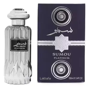 Lattafa Sumou Platinum for Men Eau de Parfum Spray, 3.4 Ounce