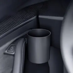 Door storage cup holder insert for Tesla Model 3 and Model Y, impact-resistant door storage cup holder and beverage cup holder, 3.7-inch deep large capacity door panel storage box, safe and reliable driver/passenger side storage box.