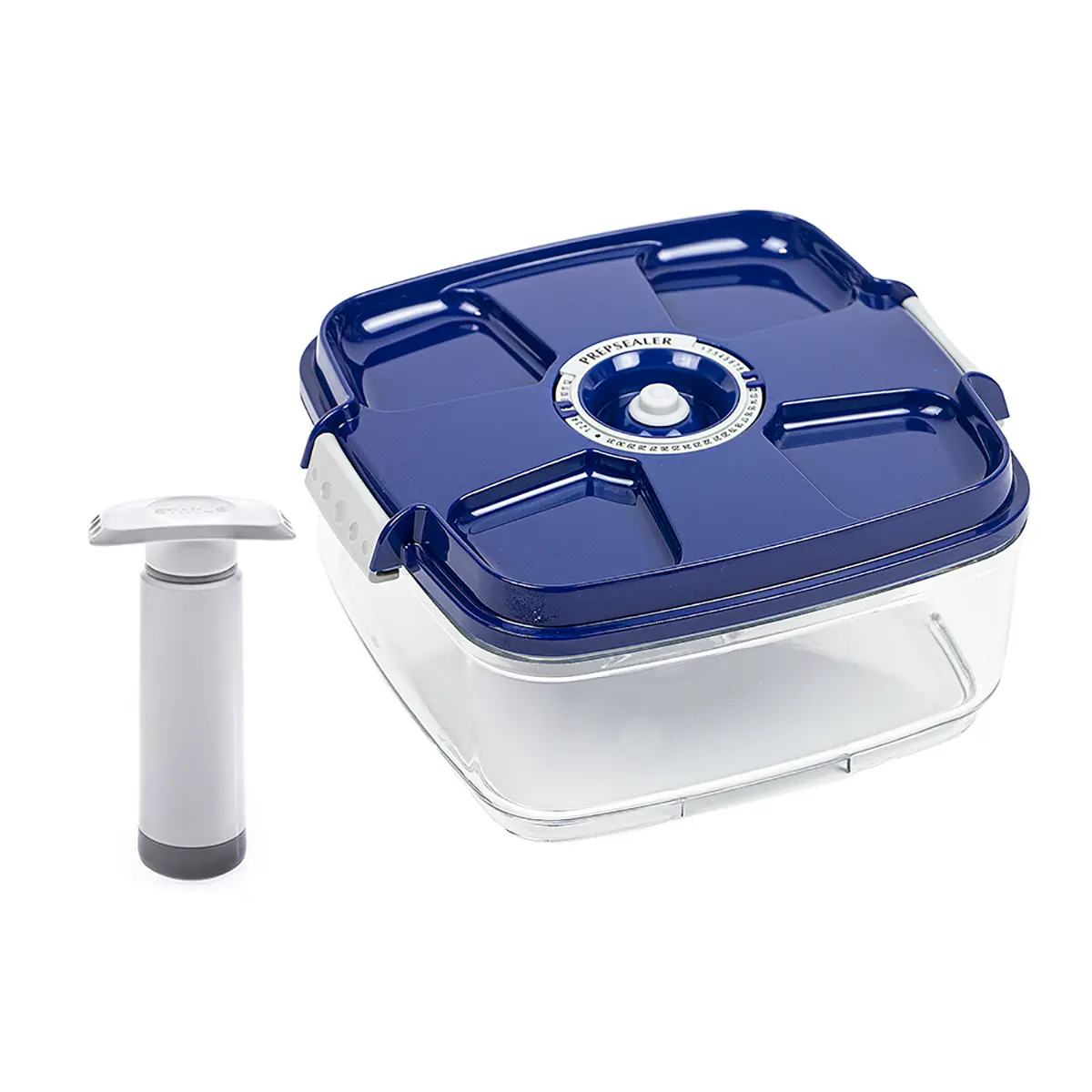 PrepSealer Blue Marinating Vacuum Container Set with Manual Pump