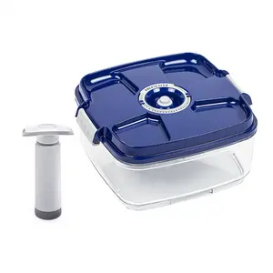 PrepSealer Blue Marinating Vacuum Container Set with Manual Pump