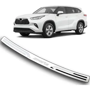 Rear Trunk Bumper Protector Guards Cargo Sill Plates For Toyota Highlander 2021-2025 Accessories Stainless Steel Door Scuff Cover Trim Parts Decorating Protecting Vehicle Automotive