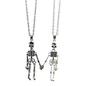 Skeleton Couple Magnetic Necklace