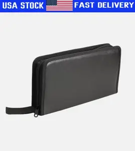 80 Disc CD Holder DVD Case Storage Wallet VCD Organizer Faux Leather Zipper Bag