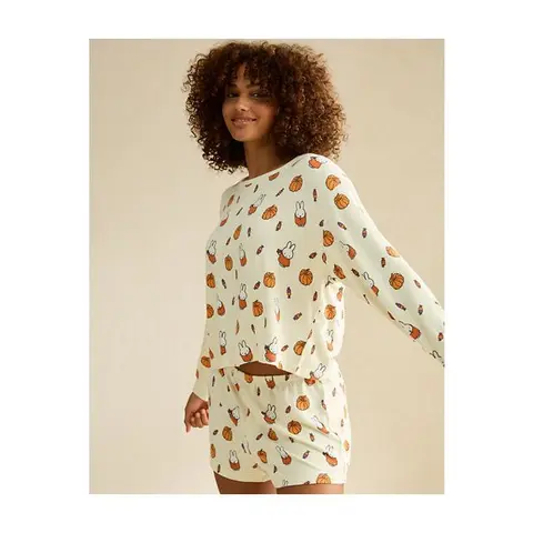 AE Luxe Plush Miffy Long Sleeve + Short PJ Set