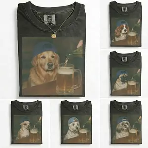 Comfort Colors 50+ Dog Breeds Available Beer Shirt, Vintage 90s Funny Edgy Dog Meme Tee, Unisex Fit Design, Casual Streetwear, Gift for Dog Lovers
