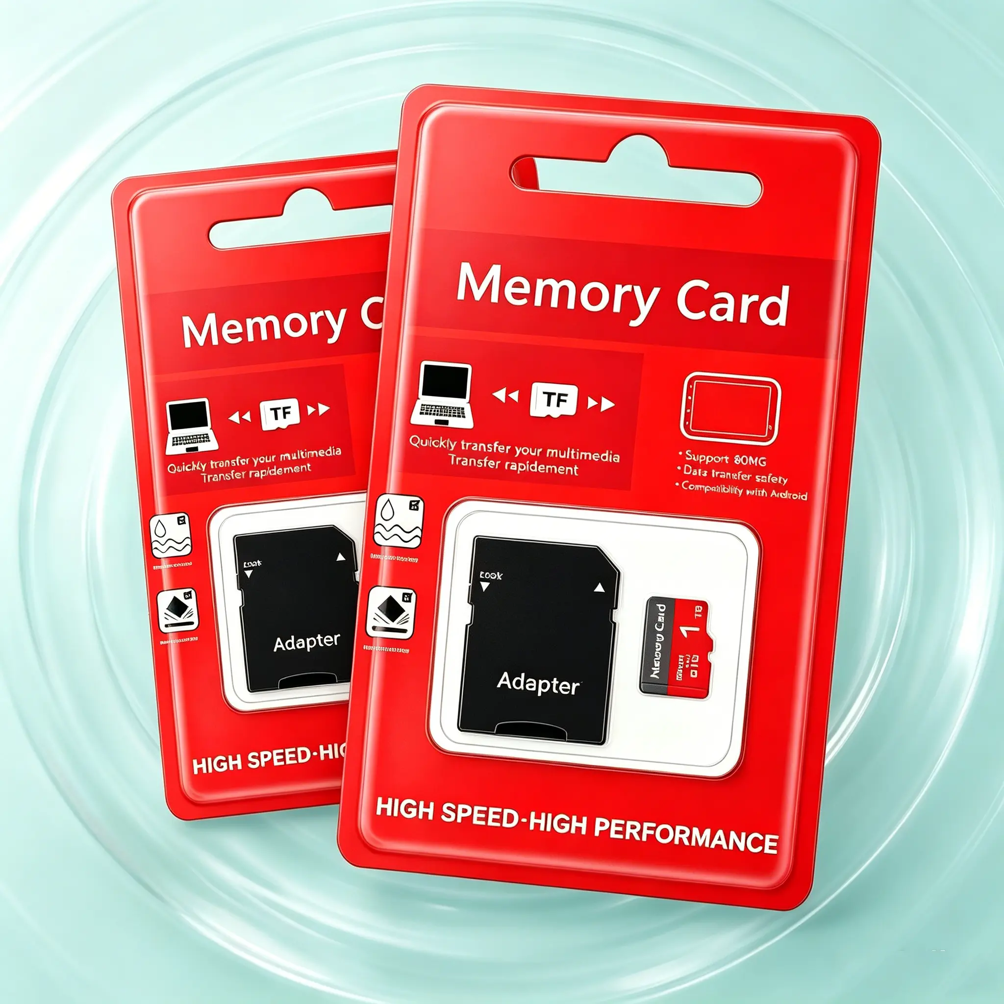 2 Complete Sets 1TB sd memory card, micro sd card, micro tf, sd card, Microsdxc Card with durable adapter, photo & video storage for PCs, mobile phones, dashcams, surveillance cameras, cameras, smart socket controllers and tablets