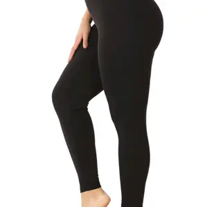 Plus Size Premium Microfiber Full Length Leggings by Zenana