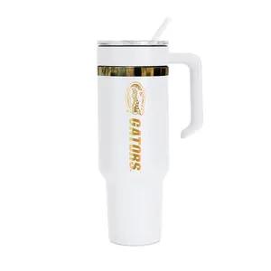 48oz Florida Gators Gold Anodized White Tumbler