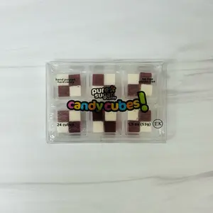 Candy Cubes - Root Beer Float - Hard Candy Little Snack Cubes in a 6-pack tray containing 24 cubes