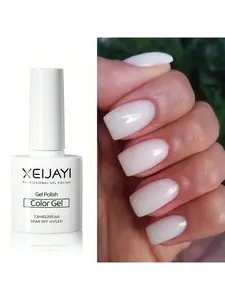 XEIJAYI XEIJAY 1pc 7.3ml Gel Nail Polish Ice Transparent Milk White Nail Polish Gel Popular For Winter Christmas Gift For Women