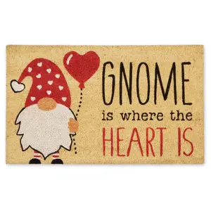 Design Imports Gnome Is Where The Heart Is 18" x 30" Doormat