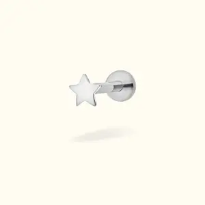 Titanium Star Flat back Earring