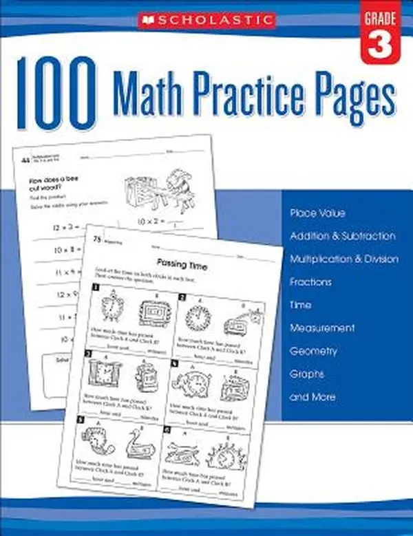 100 Math Practice Pages: Grade 3 -- Scholastic - Paperback