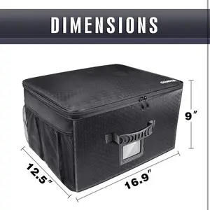 Champkey Golf Trunk Organizer - Portable and Foldable Storage Locker for Golf and Car Travel in Black