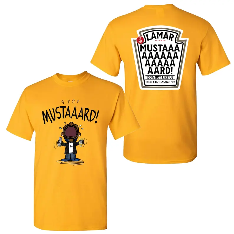 Mustard Lamar Shirt Vintage Rapper Graphic Tee Men Women Fans Y2k Streetwear Trending Tshirt