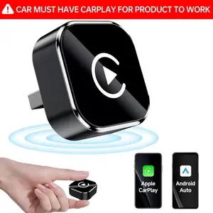 Mini 2 in 1 wireless carplay adapter, USB interface for iPhone wireless CarPlay adapter, convert wired to wireless Apple CarPlay adapter, mini size, stable control, no delay, easy to carry