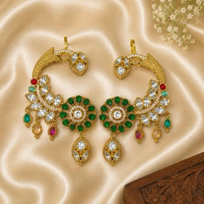 Royal Kundan Ear Cuff Earrings