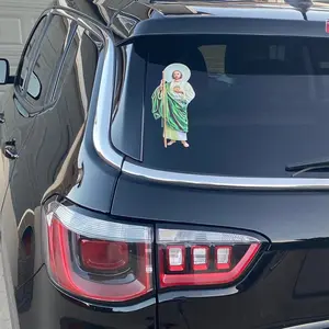 San Judas Tadeo Truck Decal High-Quality Artistic Sticker for Religious Fans Durable Easy Application & Removal Faith Hope Decor - Stylish Car Merch
