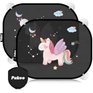 2-Pack Car Window Shades for Baby, UV Protection Mesh Sunshade with Strong Suction Cups, Keeps Kids Cool & Protected, Universal Fit 17.7"x14"