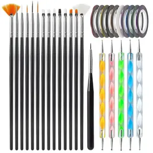 30pcs nail art tool brushes, a must-have DIY tool for nail art enthusiasts, making nail art convenient and fast