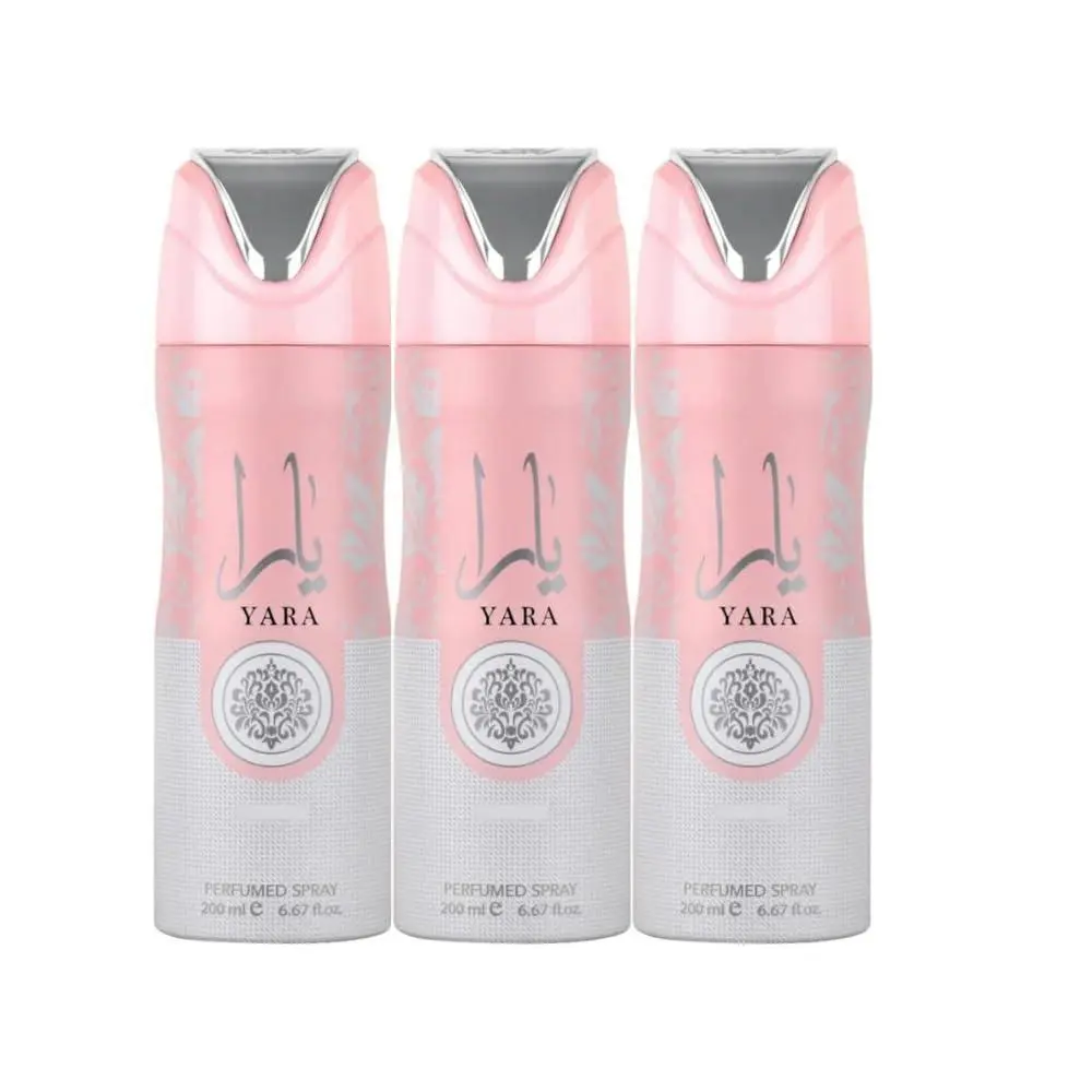 Yara Perfumed Deodorant Spray Pack of 6 - Luxurious Oud & Musk Scent for Men & Women, Long-Lasting Freshness, Premium Arabic Fragrances, 200ml Each