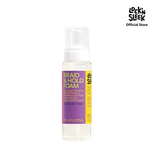 Lock'N Sleek Braid & Hold Foam - Fast Drying, Moisturizing, Anti Frizz, Lightweight, 8 FL OZ / 237 ML