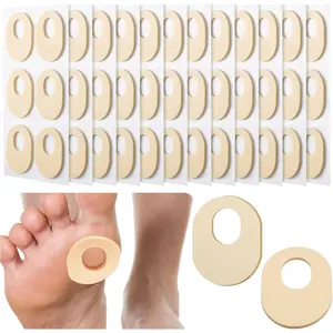 72 Count Soft Foam Callus Cushions Oval Corn Cushion Self Stick Adhesive Foot Care Pads Waterproof Corn Protectors for Feet Women Men, Beige
