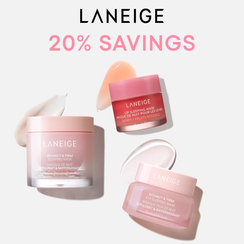 Laneige Dream Trio Bundle, Bouncy & Firm Sleeping Mask, Bouncy & Firm Eye Sleeping Mask, Berry Lip Sleeping Mask, Skincare Set, Hydrating