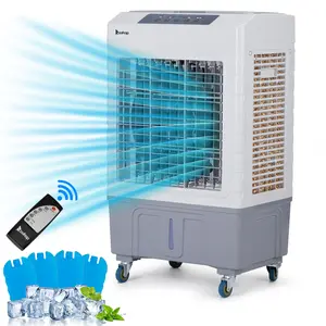 10.57Gal Portable Swamp Cooler, 2647CFM Evaporative Air Cooler with Auto Oscillating,4500m³/h Remote, 3 Speeds,  4 Ice Packs, 3-IN-1 Humidifying Cooling Fan Indooor Outdoor Patio Garage